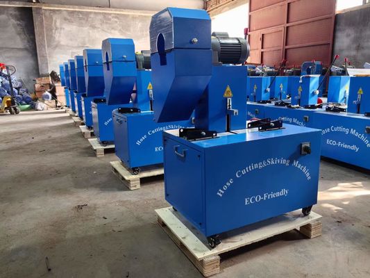 Elektryczny 1/4 Inch-2 Inch Rozmiar jest 850 * 600 * 1200mm Produkcja gumowa szlauch Maszyna do cięcia z silnikiem cięcia 2850 RPM