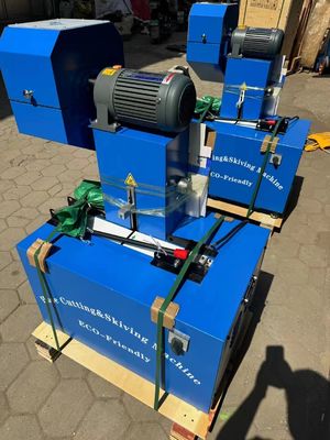 105 kg 6-51 mm Błękitny Skiving 4 warstwy Elektryczna maszyna do cięcia gumowych węży z zaawansowaną i przyjazną dla użytkownika kontrolą przycisków