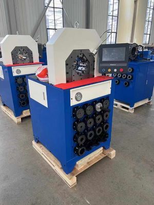 System sterowania PLC 5.5kw Wydajność robocza 300 sztuk/h Z szybką zmianą form Narzędzia Hydraulic Hose Pressing Machine 7.5kw Wydajność robocza 800 sztuk/h Hydraulic Hose Crimping Machine Big Elbow