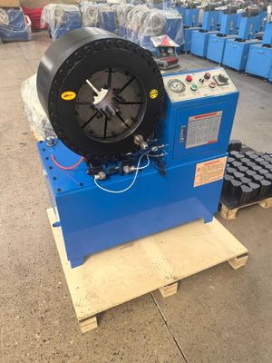 1/4 do 3' Duża pojemność z 200 sztuk/h Kolor niebieski Elektryczny Krótszy Model Systemu Przycisków Hydrauliczne Węże Maszyna Kręcenia Do 6-76mm Kręcenia zakresu