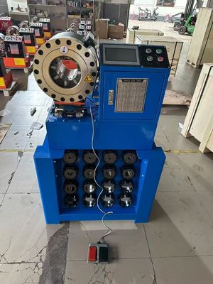 Hydrauliczna maszyna do zaciskania węża pod wysokim ciśnieniem 38 mm szybkie otwarcie P38 1,5 cala od 6-38 mm z 8 umierającymi niebieskimi kolorami