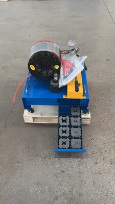 2 Inch Blue Color High Efficiency 600T Manual Hose Crimping Machine 0 Voltage With 6-51mm Crimping Range And 10 Interchangeable Dies For Hydraulic Applications