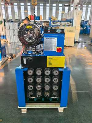 Prasa do zaciskania węży hydraulicznych P38 6-38mm, siła 300T, 8 zestawów szczęk