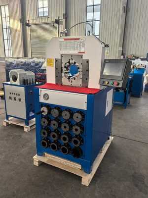 Dobra cena. 3-calowa zaciskarka do węży hydraulicznych 6-76mm z 15 matrycami i szybką wymianą form do wydajnego zaciskania węży w Internecie