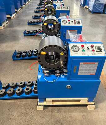 Dobra cena. Prasa do zaciskania węży hydraulicznych DX68 z zakresem zaciskania 6-51mm, opcjami napięcia 220V/240V/380V/415V i wydajnością 200 sztuk na godzinę w Internecie