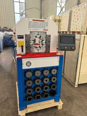 3-calowa hydrauliczna maszyna do kręcenia węzłów z systemem sterowania PLC 6-76 mm zasięg kręcenia i 15 wymiennych gniazd