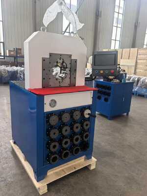 Dobra cena. 3-calowa elektryczna hydrauliczna maszyna do kręcenia węża z precyzyjnym systemem sterowania PLC o dokładności 0,01 mm i zasięgiem kręcenia 6-76 mm w Internecie