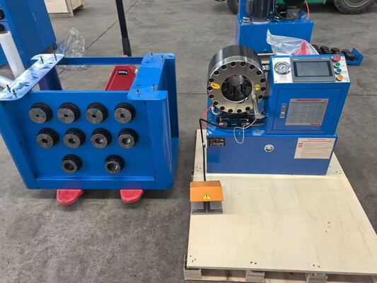 Dobra cena. 6-51mm Hydraulic Hose Crimping Machine z systemem sterowania PLC i 10 wymiennikami do wszechstronnego krępowania w Internecie