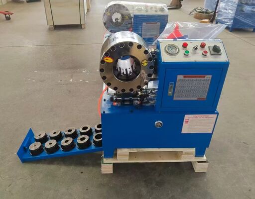 Dobra cena. 2-calowa hydrauliczna zaciskarka do węży DX68 w kolorze niebieskim z szybką wymianą narzędzi do formowania od 6 mm do 51 mm 10 matryc, dokładność i wydajność 200 sztuk na godzinę w Internecie